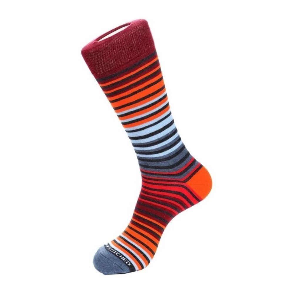 NWT EGAEA SOFT LUXURY Striped‎ Multi Colored SOCKS Fits Sock Size 10-13